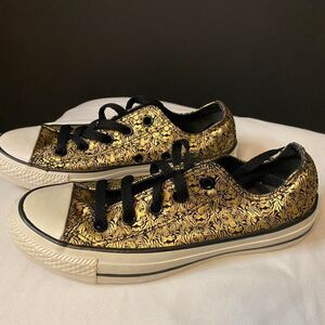 Converse All-Star Gold Metallic All Over Tiger Print